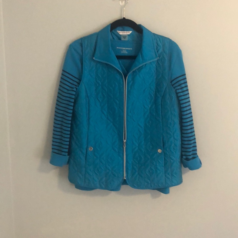 Allison Daley pull over shirt with accent vest